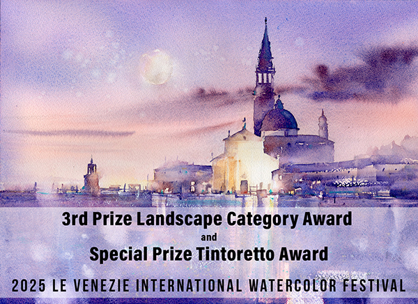 Prize_ Mazzon Lisa_01_San Giorgio Impressions_Acuerelli Venezia 2025 Le Venezie International Watercolor Festival